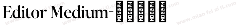 Editor Medium字体转换
